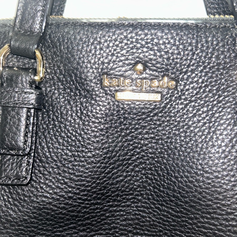 Black Leather Kate Spade Tote Bag - Picture 5 of 10